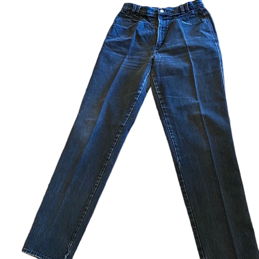 Rockies High-Rise Straight Jeans in Black